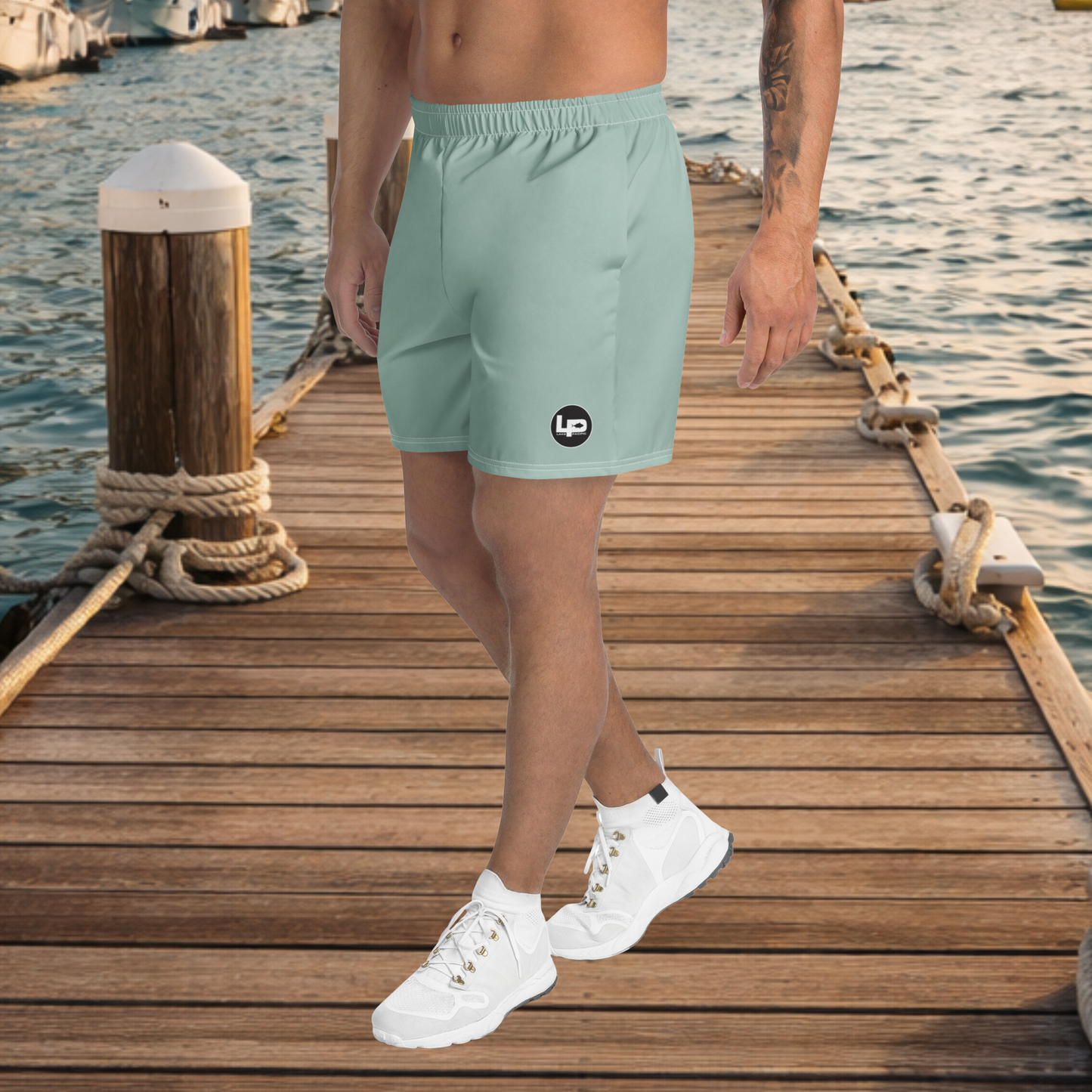 Lake Pacific Performance Long Shorts design preview – coastal athletic shorts