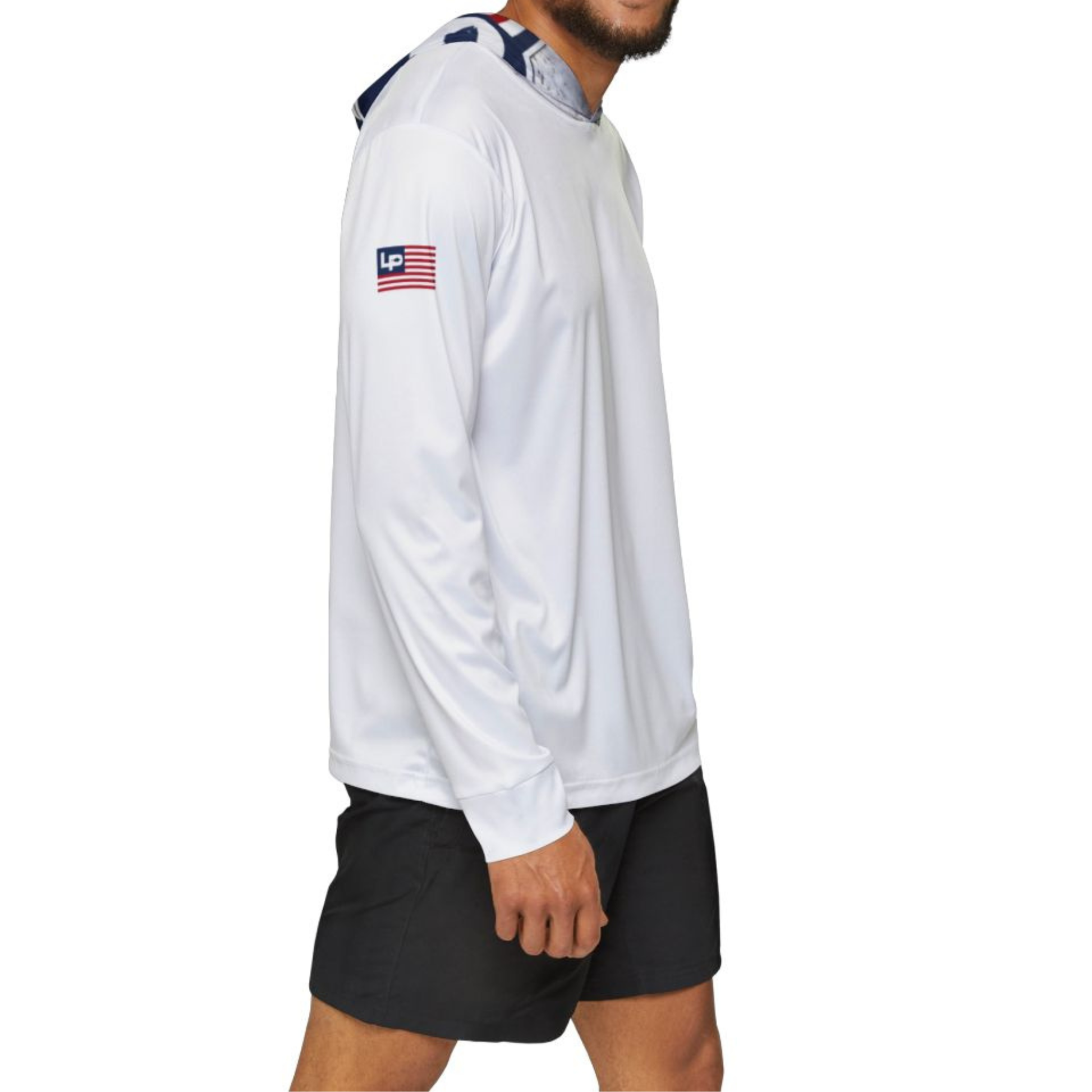 Lake Pacific Top Gun fishing hoodie – bold aviation design UPF 50+ sun protection hoodie