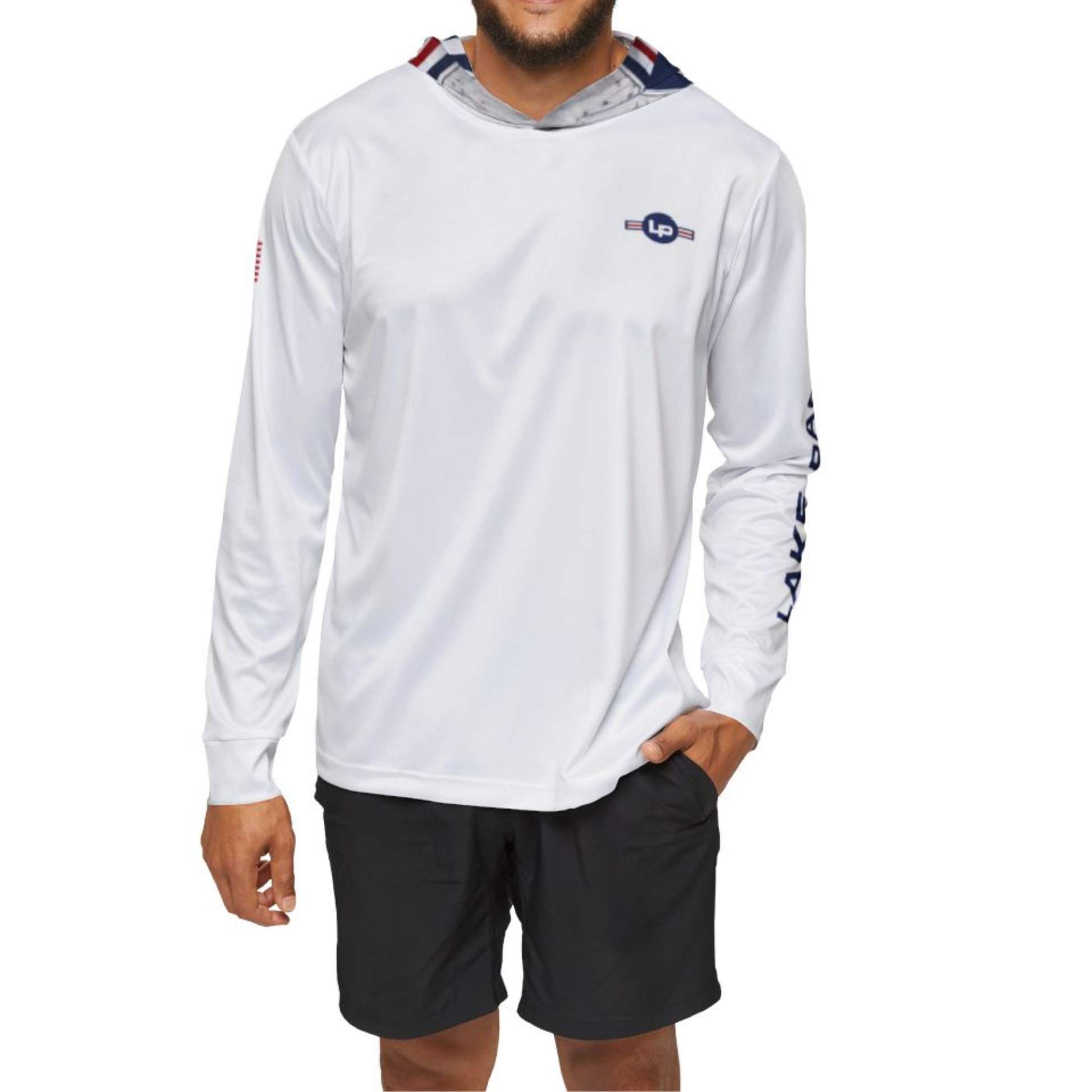 Lake Pacific Top Gun performance fishing hoodie – UPF 50+ aviation inspired sun hoodie for anglers