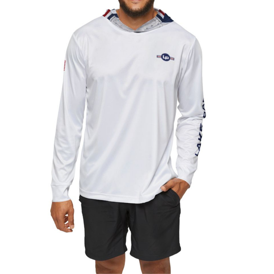 Lake Pacific Top Gun performance fishing hoodie – UPF 50+ aviation inspired sun hoodie for anglers