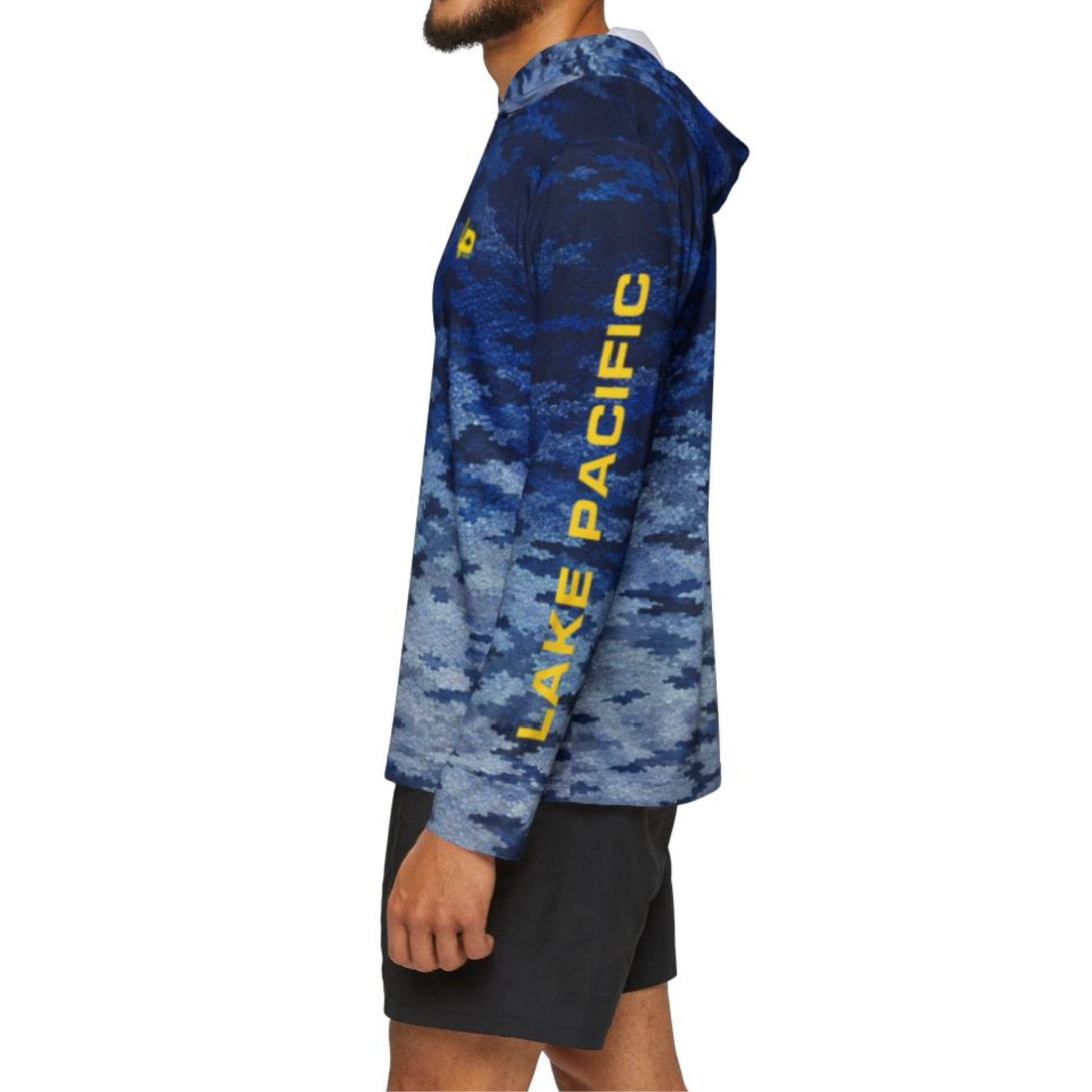 Bluefin performance fishing hoodie detail – lightweight moisture wicking tuna fishing hoodie