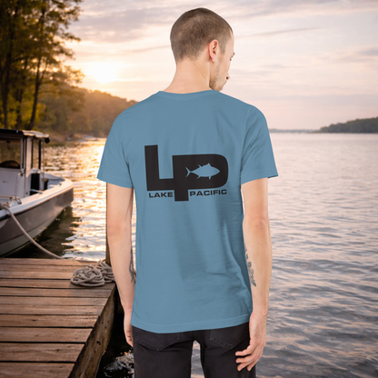 Lake Pacific LPT Core Logo tee product detail – everyday coastal fishing shirt