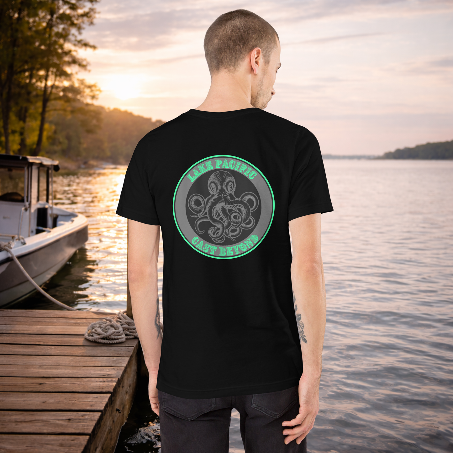 Octopus Cast Beyond design artwork for Lake Pacific coastal t-shirt