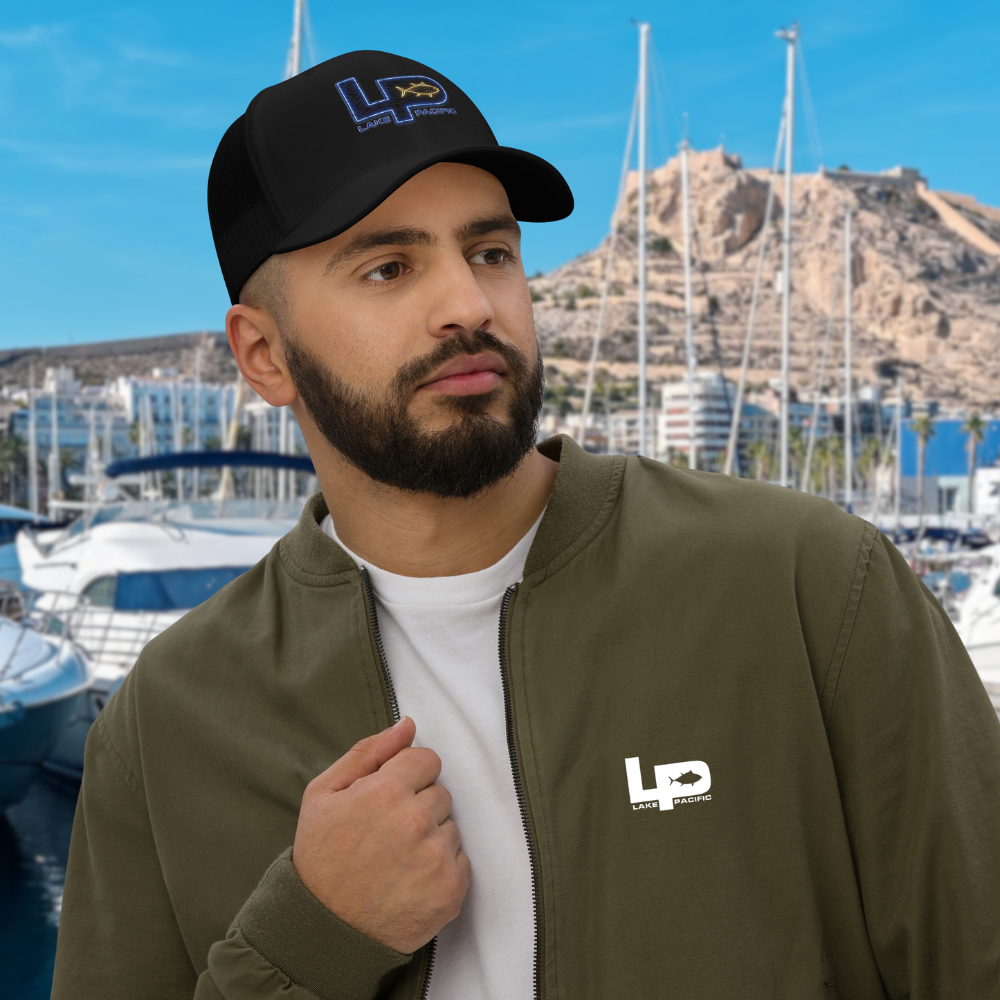 Lake Pacific Trucker Cap — Vintage Neon