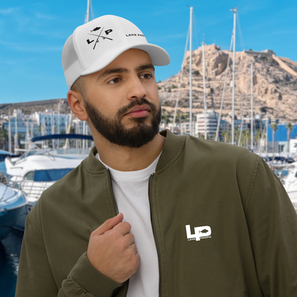 Lake Pacific Trucker Cap — Crossed Rods (Black)