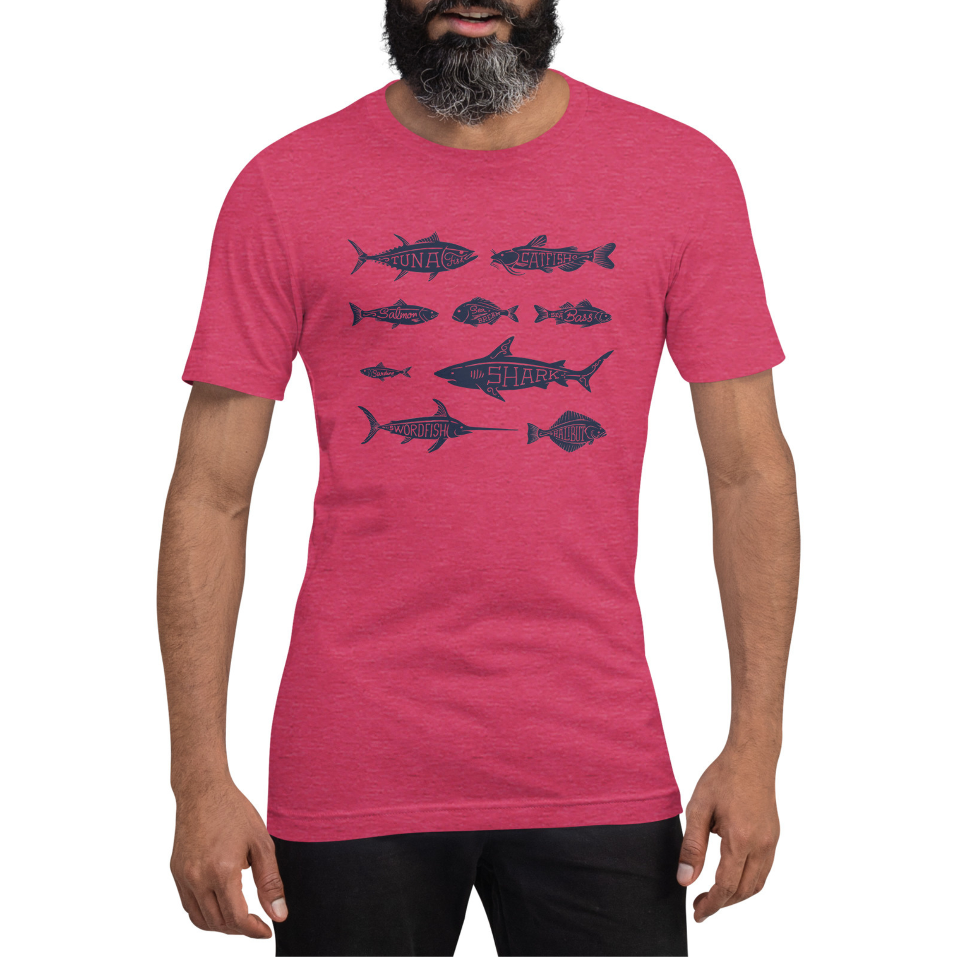 Lake Pacific Species tee back – with shark swordfish tuna graphic
