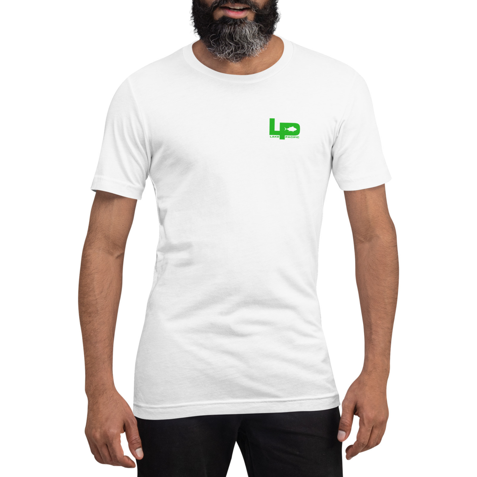 Lake Pacific Origins tee front – premium cotton coastal brand heritage shirt