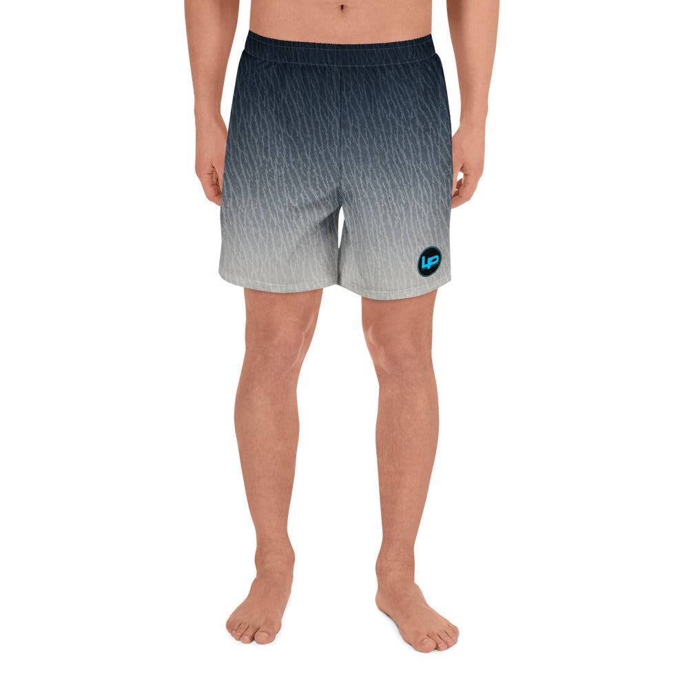 Lake Pacific Tiger Shark Performance Long Shorts front – UPF 50+ apex design athletic shorts
