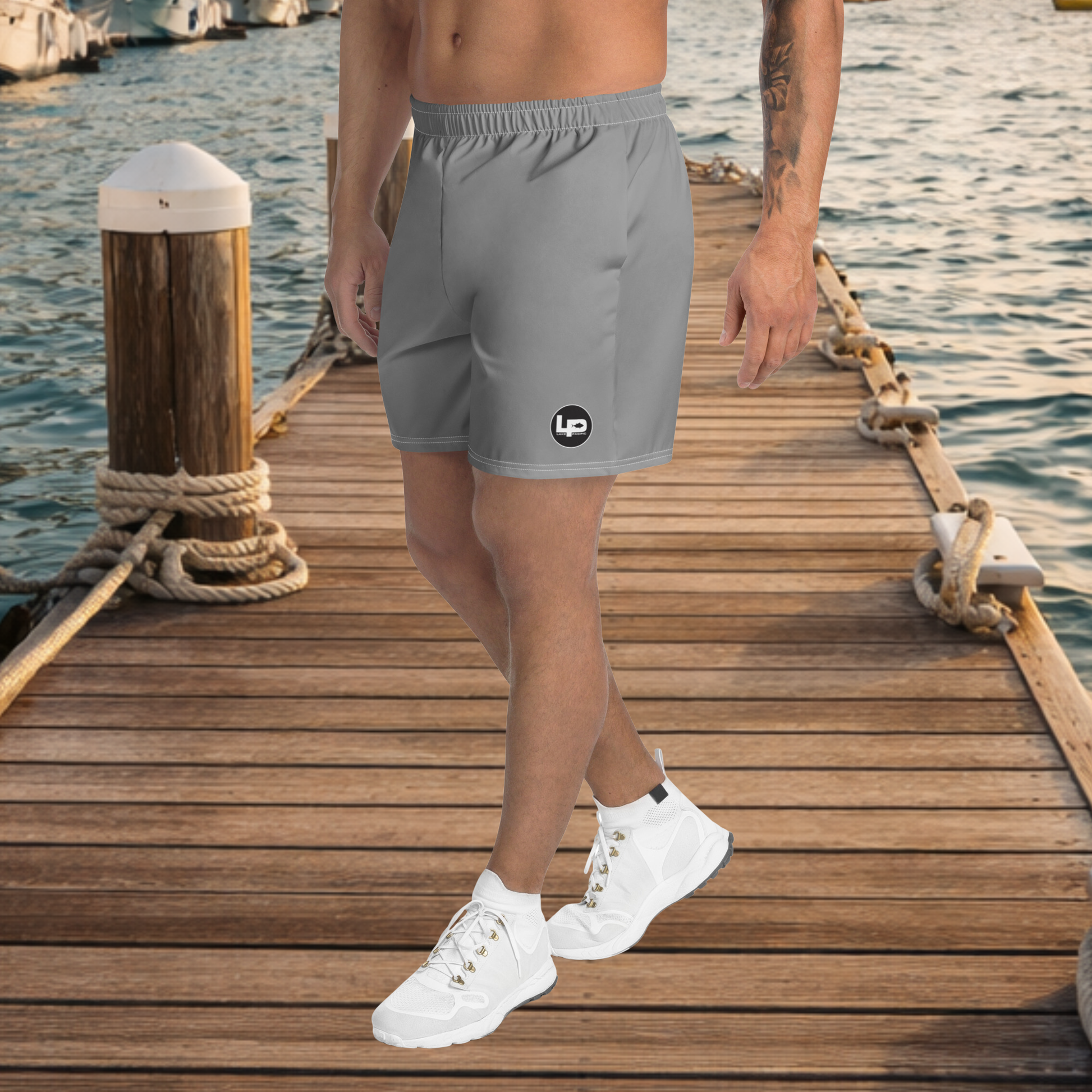 Lake Pacific Performance Long Shorts design preview – coastal activewear shorts