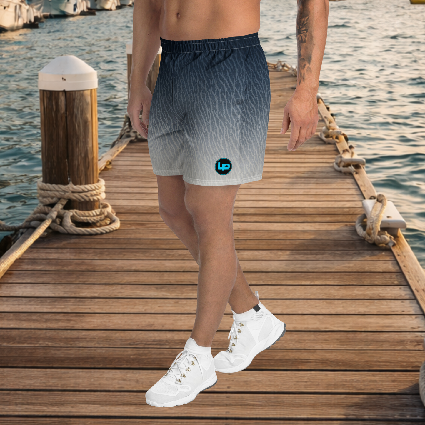 Lake Pacific Tiger Shark Performance Long Shorts design preview – shark offshore shorts