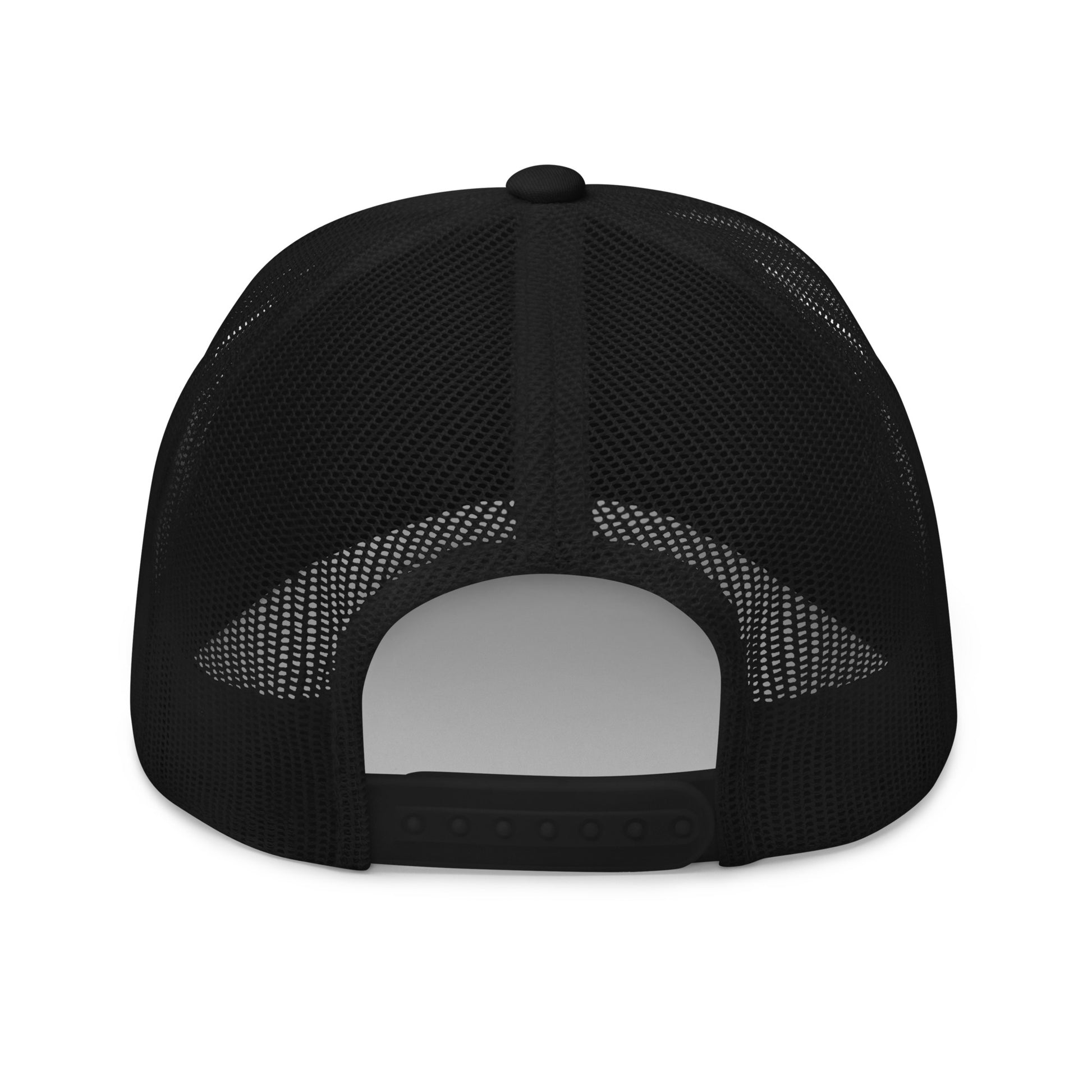 Lake Pacific Shark Neon cap design detail – neon shark logo coastal trucker hat