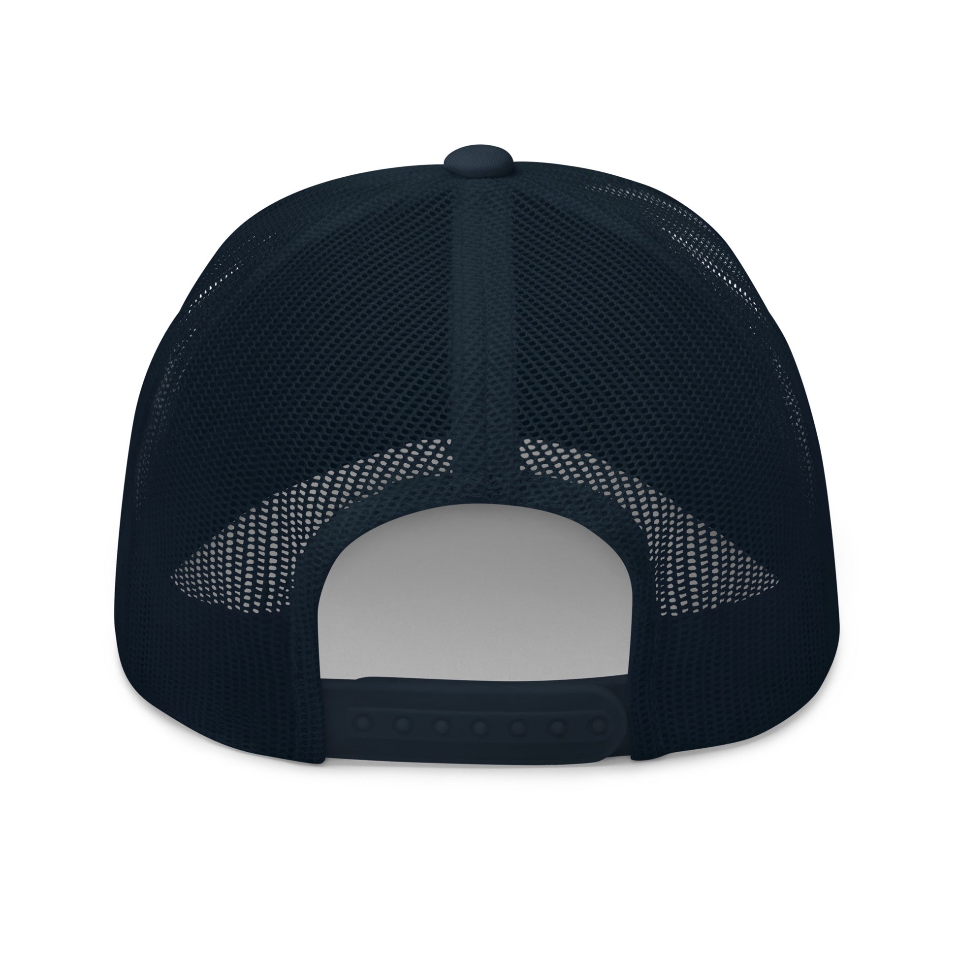 Lake Pacific Vintage Neon cap design detail – neon logo coastal trucker hat