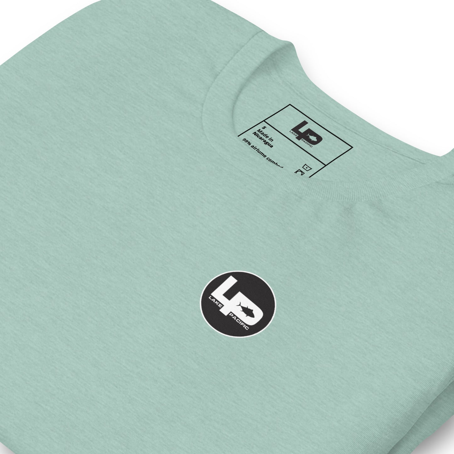 Lake Pacific Silhouette tee product detail – minimal horizon boat coastal shirt