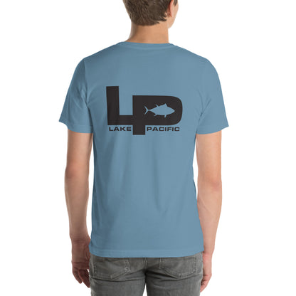 Lake Pacific LPT Core Logo tee back – clean coastal angler t-shirt